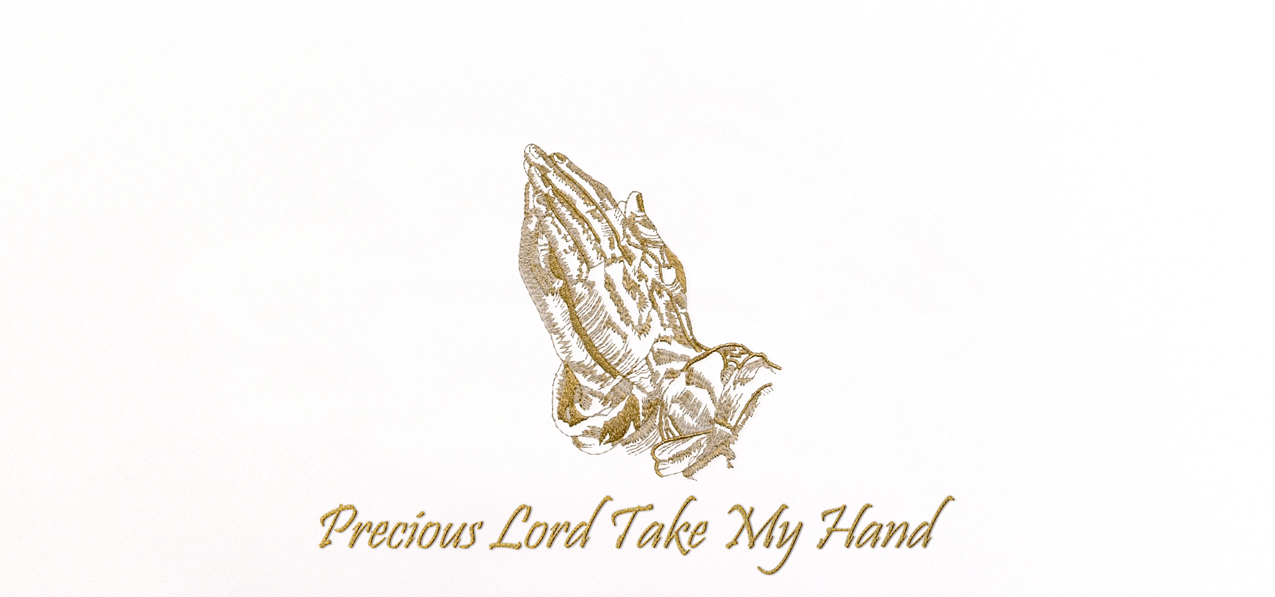 Precious Lord Take My Hand White-Gold Faux